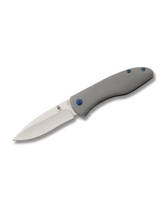 Kizer Knives Velox 2 with 6AL4V Titanium Handles and Stonewash Coated CPM-S35VN Stainless Steel 3.375" Drop Point Plain Edge Blade Model KI4478