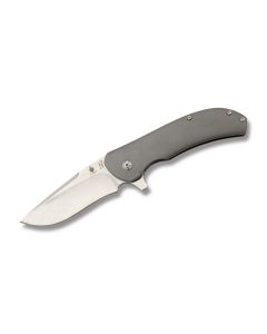 Kizer Knives Eliminator 2 with 6AL4V Titanium Handles and Satin Coated CPM-S35VN Stainless Steel 3.25" Drop Point Plain Edge Blade Model KI4483