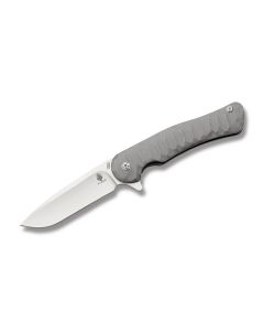 Kizer Knives Dukes with Stonewash Coated 6AL4V Titanium Handles and Stonewash Coated CPM-S35VN Stainless Steel 3.50" Drop Point Plain Edge Blade Model KI5466A2