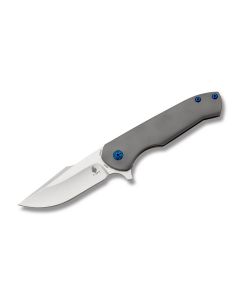 Kizer Knives Kane with 6AL4V Titanium Handles and Satin Coated CPM-S35VN Stainless Steel 3.812" Drop Point Plain Edge Blade Model KI5467