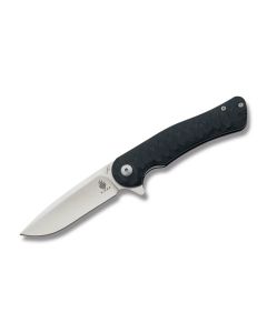 Kizer Knives Dukes with Black G-10 Handle and Satin Coated 3" Drop Point Plain Edge Blade Model V3466A1