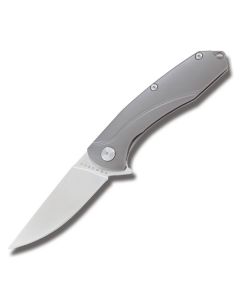 Komoran Framelock with Titanium Handles and 9Cr18MoV Stainless Steel 3.375" Drop Point Plain Edge Blades 