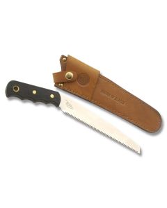 Knives of Alaska Wood/Bone Saw with Leather Sheath