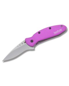 Kershaw Knives Scallion with Purple 6061T-6 Aluminum Handles and Bead Blasted 420 High Carbon Steel 2.375" Clip Point Plain Edge Blade Model 1620PUR