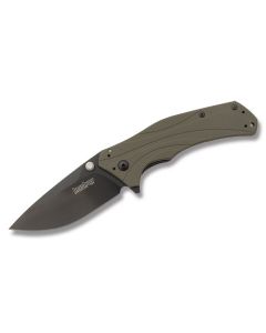 Kershaw  Knives Knockout with 6061-T6 Aluminum Handles and Blackwash Coated Sandvik 14C28N Stainless Steel 3.25" Drop Point Plain Edge Blade Model 1870OBLK