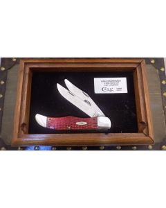 Case Dale Earnhardt five time champion knife mint condition with red bone handles and stainless steel blades with plain blade edges