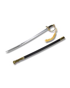 Master Cutlery U.S. Marines Gold Sword 39” with Cord Wrapped Handles and Mirror Polished Stainless Steel Blade Model M-1035G