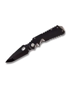 Medford Knives Arktika Ice Breaker Folding Knife with Black Anodized Titanium Handle and Black Coated D2 Tool Steel 4.25" Drop Point Plain Edge Blade Model MK05DP30PV