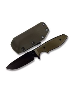 Medford Knives Huntsman Strapper with OD Green G-10 Handles and Matte Black Oxide D2 Steel 3.6” Spear Point Plain Edge Blades Model MK92DP-10KO