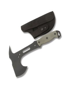 Ontario Ranger Series RD Hawk Pick with Black Micarta Handle Scales and Black Powder Coated 1075 Carbon Steel 3.25" Axe Blade with Black Nylon Sheath Model 9423BM