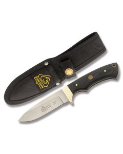 Puma SGB Coyote with Black Micarta Handles and 440A German Stainless Steel 3.875" Spear Point Plain Edge Blades Model 6540000