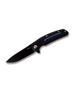 Reate Knives Epoch Folding Knife with Black Anodized Titanium Handle and Black Coated CPM-S35VN Stainless Steel 3.625" Drop Point Plain Edge Blade Model EPOCHALBLK