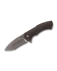 Reate Knives Fallout 2.0 with Stonewash Coated Titanium Handle and Stonewash Coated CTS-204P Steel 3.50" Modified Drop Point Plain Edge Blade Model FALLOSTW