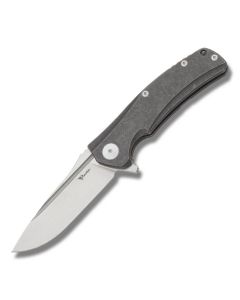 Reate Horizon with Titanium Handles and Satin Coated CPM-S35VN Stainless Steel 3.75" Drop Point Plain Edge Blade Model HORIZONC