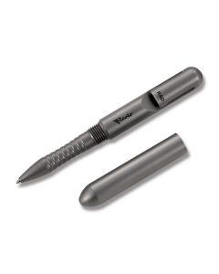 Reate Knives Tactical Pen with Gray Anodized Titanium Construction Model PENBLKST