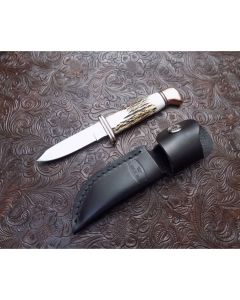 Remer Stone custom Buck 116 Caper knife with sambar stag handle 440C stainless capping blade 3.313 inch blade length 1 of 5 made