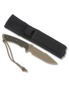 Spartan Blades Horkos with Green Micarta Handle and Black Ballistic Nylon Sheath