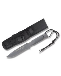 Schrade Extreme Survival Bowie with Hollow Handle and 1070 High Carbon Steel 5.50" Drop Point Plain Edge Blade and Nylon Sheath Model SCHF2SM 