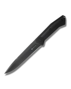 Steel Will Sentence with G10 Handles and Black Finish 9Cr18MoV Stainless Steel 6.69” Spear Point Plain Edge Blade and Kydex Sheath Model 112