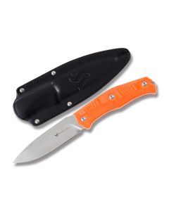 Steel Will Gekko with G10 Handles and N690Co Steel 4.33” Spear Point Plain Edge Blade and Leather Sheath Model 1510