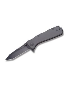 SOG Twitch XL Tanto with Black Anodized Aluminum Handle and Black TiNi Coated AUS-8 Stainless Steel 3" Tanto Plain Edge Blade Model TWI211