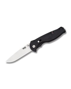 SOG Flash II with Black Zytel Handle and AUS-8 Stainless Steel 3.50" Modified Drop Point Plain Edge Blade Model FSA8-CP