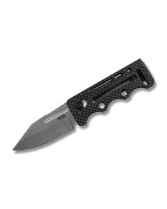 SOG Knives Ultra C-TI Folding Knife with Black Carbon Fiber Handle and Titanium-Nitride Coated VG-10 Stainless Steel 2.875" Clip Point Plain Edge Blade Model SOGAC79-BX