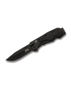 SOG Mini Bladelight with Glass Reinforced Nylon Handle and Stainless Steel 3.125" Clip Point Plain Edge Blade Model BLT61-CP