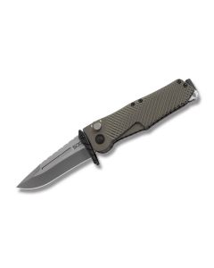 SOG Quake with Flat Dark Earth Anodized Aluminum Handles and SOG Assisted Opening VG-10 Steel Plain Edge Blades Model IM1001-BX