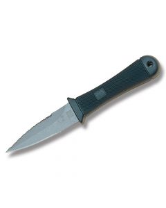 SOG Mini Pentagon with Black Kraton Handle and AUS-6 Stainless Steel 3.50" Dagger Plain Edge Blade Model M14K-CP