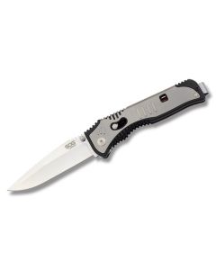 SOG Flashback Drop Point with Glass Reinforced Handle and AUS-8 Stainless Steel 3.493" Drop Point Plain Edge Blade Model SAT001-CP