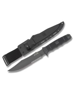 SOG SEAL Team Elite with Glass Reinforced Handle and AUS-8 Stainless Steel 7" Clip Point Plain Edge Blade and Kydex Sheath Model SE37K