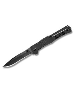 SOG Slimjim Folder with 420 Stainless Steel Handle and AUS-8 Stainless Steel 4.188" Clip Point Plain Edge Blade Model SJ52-CP