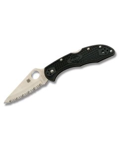 Spyderco Delica 4 with Black FRN Handle and Satin Coated VG-10 Stainless Steel 2.875" Drop Point SpyderEdge Blade Model C11BK