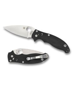 Spyderco Manix 2 with Black G-10 Handle and Satin Coated CPM-S30V Stainless Steel 3.375" Drop Point Plain Edge Blade Model C101GP2