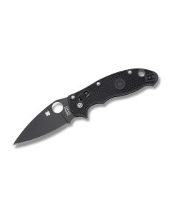 Spyderco Manix 2 with Black FRN Handles and Black Coated CPM-S30V Stainless Steel 3.325" Clip Point Plain Edge Blade Model C101GBBK2