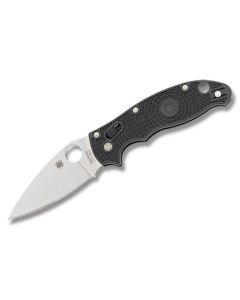 Spyderco Manix 2 with Black FRCP Handle and Satin Coated CTS-BD1 Stainless Steel 3.375" Drop Point Plain Edge Blade Model C101BK2