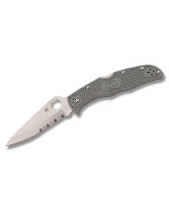 Spyderco Endura 4 with Foliage Green FRN Handle and Satin Coated VG-10 Stainless Steel 3.75" Drop Point SpyderEdge Blade Model C10FG