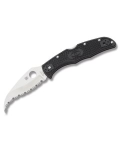 Spyderco Matriarch 2 Lightweight with Black FRN Handle and Satin Coated VG-10 Stainless Steel 3.50" Hawkbill SpyderEdge Blade Model C12BK2