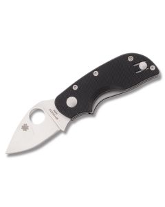 Sypderco Chicago with Black G-10 Handle and Satin Coated CTS-BD1 Stainless Steel 2" Drop Point Plain Edge Blade Model C130G