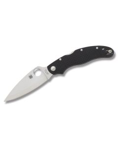 Spyderco Caly 3.5 with Carbon Fiber Handle and Laminated ZPD-189/ 420J2 Stainless Steel 3.375" Drop Point Plain Edge Blade Model C144CFE 