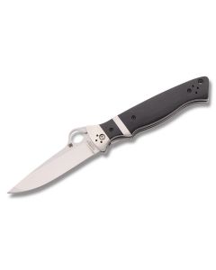 Spyderco Vallotton Sub-Hilt with Black G-10 Handle and Satin Coated CPM-S30V Stainless Steel 3.75" Drop Point Plain Edge Blade Model C149G