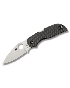 Spyderco Chaparral with Carbon Fiber Handle and Satin Coated CTS-XHP Stainless Steel 2.812" Drop Point Plain Edge Blade Model C152CF