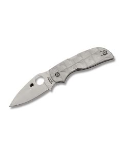 Spyderco Chaparral with Stepped Titanium Handle and Satin Coated CTS-XHP Stainless Steel 2.75" Drop Point Plain Edge Blade Model C152STI