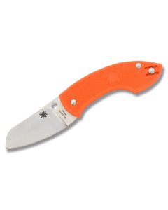 Spyderco Orange Pingo with Orange FRN Handle and Satin Coated N690Co Stainless Steel 2.375" Sheepfoot Plain Edge Blade Model C163OR