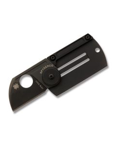 Spyderco Dog Tag with Titanium Handle and Black DLC Coated CPM-S30V Stainless Steel Wharncliffe Plain Edge Blade Model C188ALTIBBK