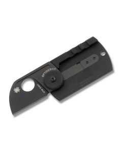 Spyderco Carbon Fiber Dog Tag Folder with Carbon Fiber Handle and Black Coated CPM-S30V Stainless Steel 1.25" Modified Sheepsfoot Plain Edge Blade Model C188CFBBK