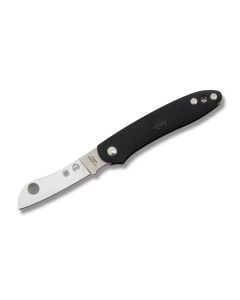 Spyderco Roadie with Black FRN Handle and Satin Coated N69Co Steel 2.069"  Sheepfoot Plain Edge Blade Model C189