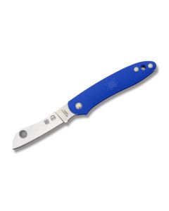 Spyderco Roadie SlipIt with Blue FRN Handle and Satin Coated N690Co Stainless Steel 2" Sheepfoot Plain Edge Blade Model C189BL