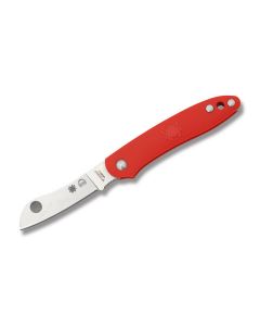 Spyderco Roadie SlipIt with Red FRN Handle and Satin Coated N690Co Steel 2" Sheepfoot Plain Edge Blade Model C189